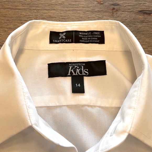 Nordstrom Kids White Button Down Shirt EUC - Picture 3 of 3